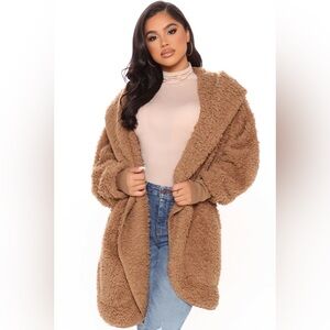 Cozy Tan Teddy Coat